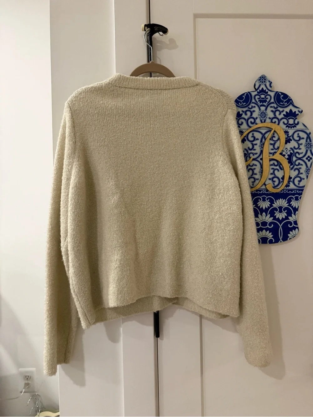 J. Crew Cream Bouclé Open Cardigan Jacket